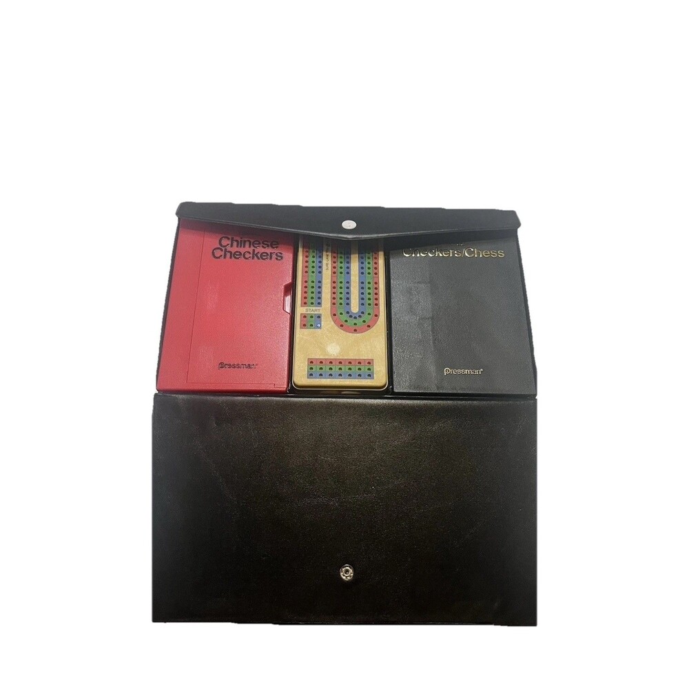 Pressman Chinese Board Game Vintage Traditional Games Travel Case